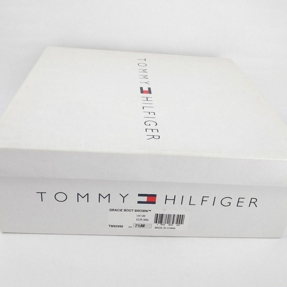 Tommy Hilfiger Brown Leather Gracie Low Boots 7.5 - Picture 8 of 8